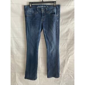 Guess Daredevil Bootcut Stretch Mid-Rise Jeans Womens Size 30 Blue (32Wx32L) #